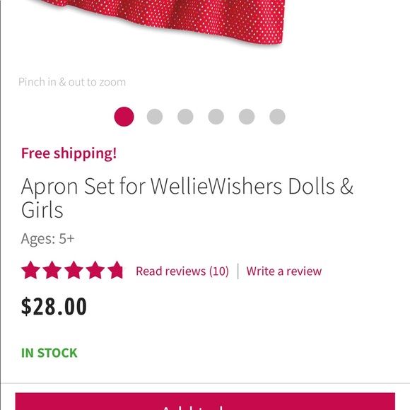 BNWT American Girl Doll apron set - Picture 5 of 8